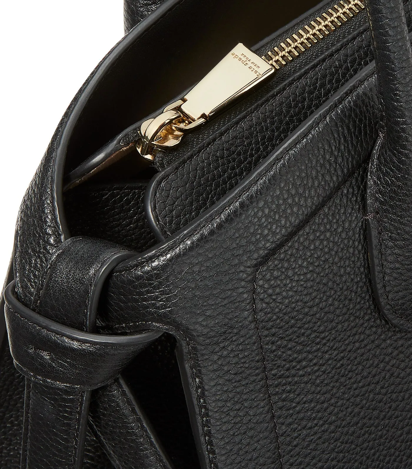 Knott Medium Zip-top Satchel Black