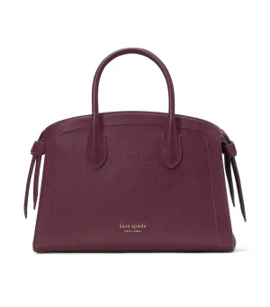 Knott Medium Zip-Top Satchel Deep Cherry