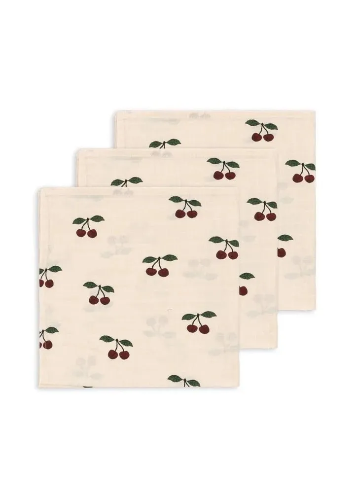 Konges Sløjd: 3 Pack Muslin Set - Ma Grande Cerise