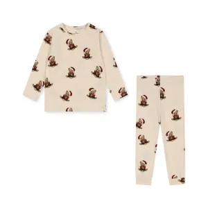 Konges Sløjd: Basic Blouse/Pants Set - Christmas Teddy