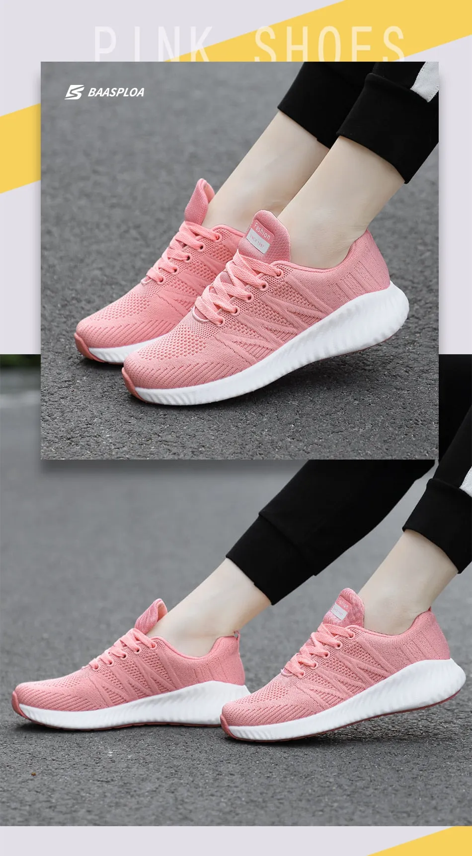 Lace-up Shoes Non-Slip Wear-Resistant Soft Running Shoes Tennis Big Size Breathable Sports Sneakers For Women