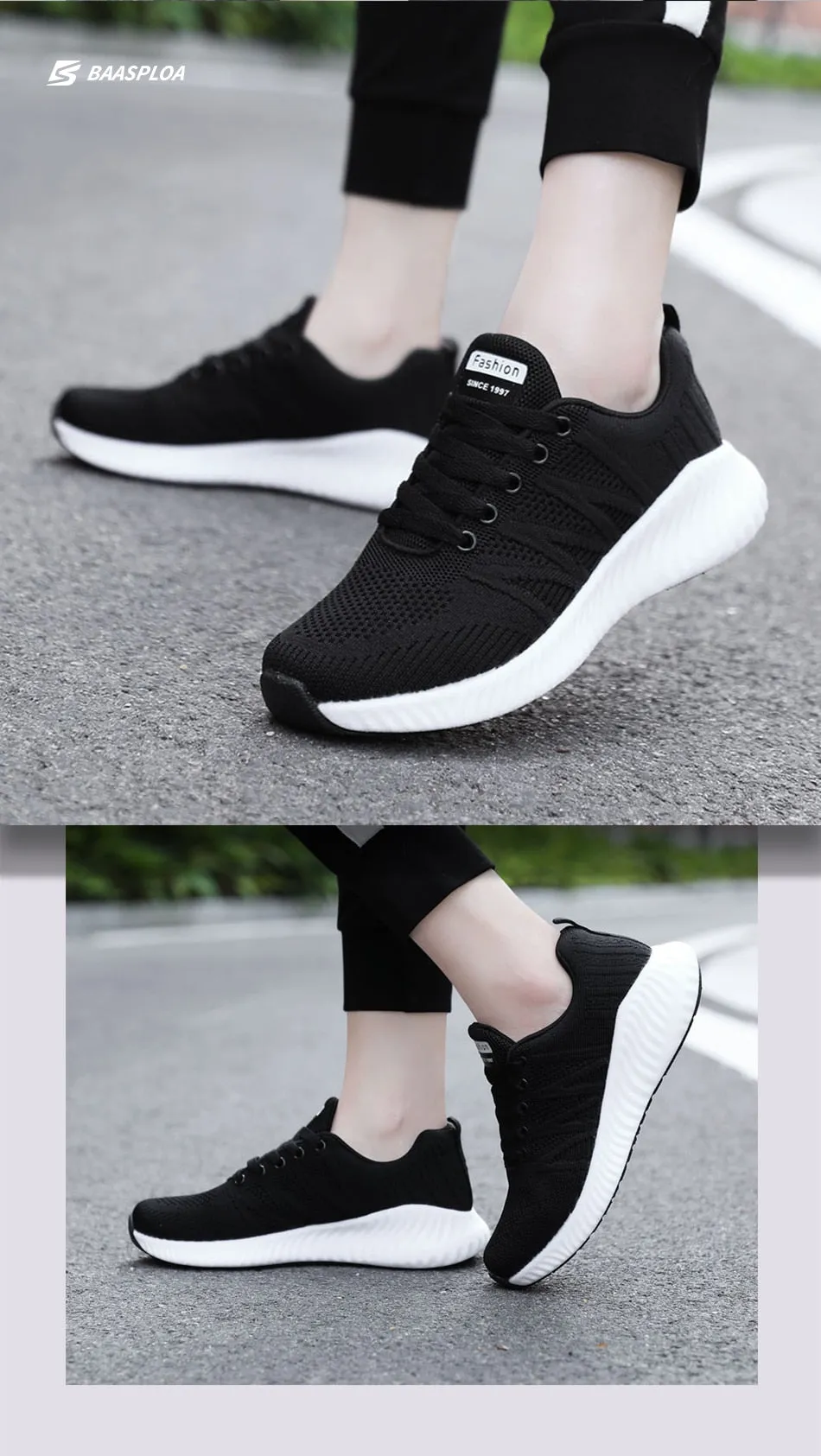 Lace-up Shoes Non-Slip Wear-Resistant Soft Running Shoes Tennis Big Size Breathable Sports Sneakers For Women