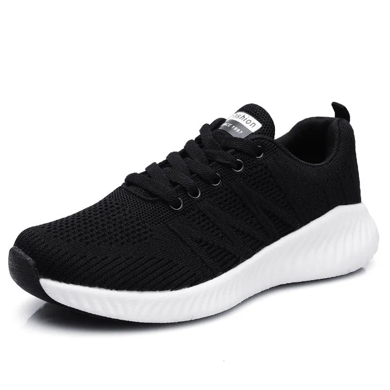 Lace-up Shoes Non-Slip Wear-Resistant Soft Running Shoes Tennis Big Size Breathable Sports Sneakers For Women