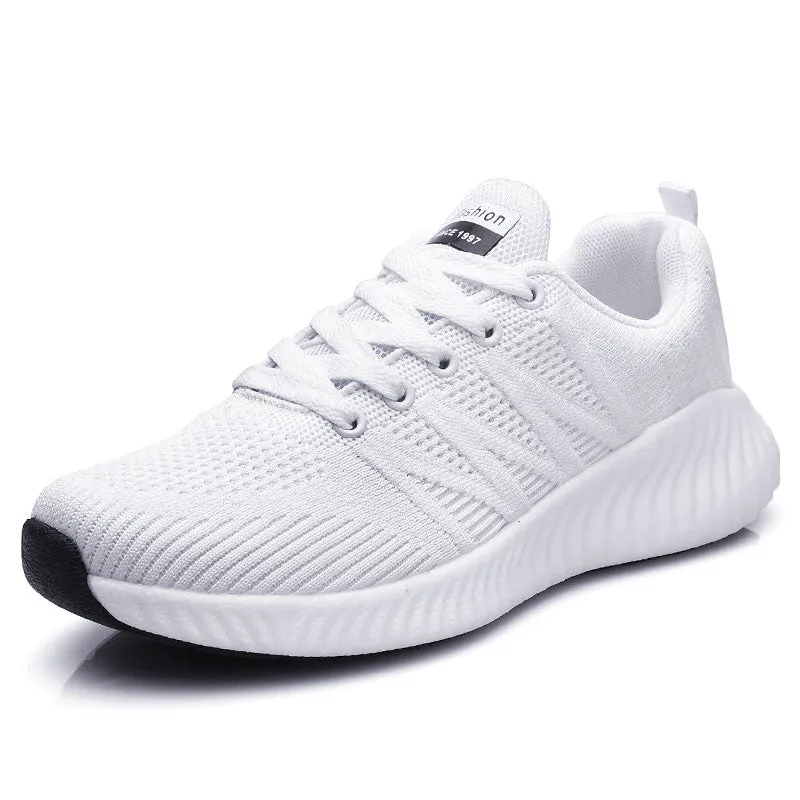 Lace-up Shoes Non-Slip Wear-Resistant Soft Running Shoes Tennis Big Size Breathable Sports Sneakers For Women