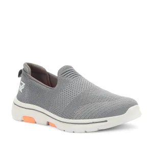 Leap7x Grey Sports Non Lacing Walking Shoes For Men RW-08 By Liberty