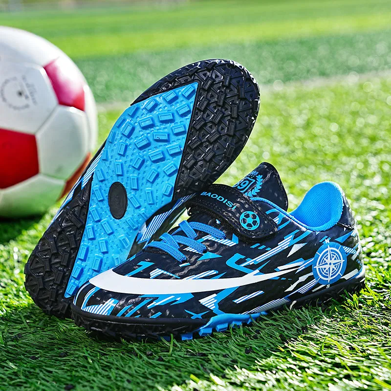 Low-Cut Soccer Shoes for Kids, Magic Tape, AG and TF Studs