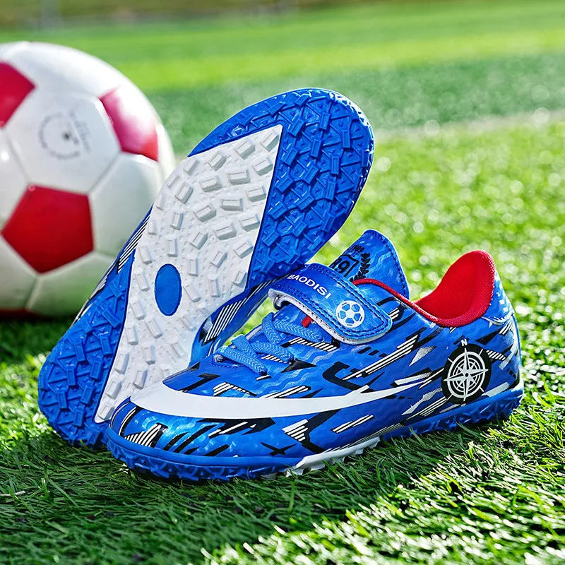 Low-Cut Soccer Shoes for Kids, Magic Tape, AG and TF Studs