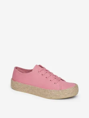 LUNA BLU Coral Woven Pattern Sneakers