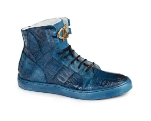 Mauri - 6129 All-Over Baby Crocodile High-top Sneakers