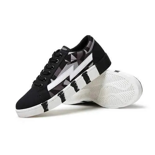 Men Sneakers Canvas Lace Up Low Top Sport Running Casual Shoes