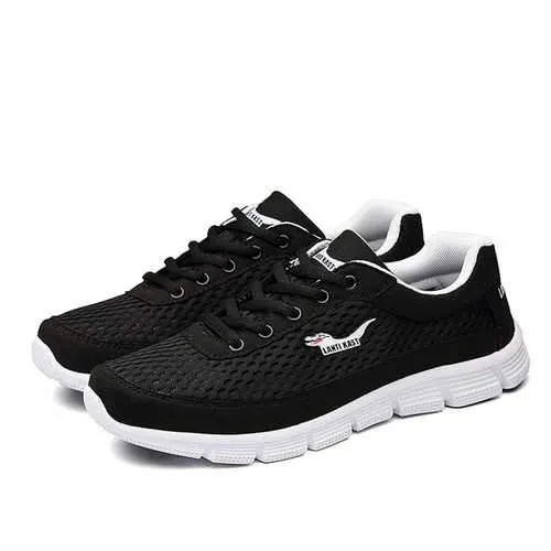 Men Sport Shoes Outdoor Mesh Breathable Comfortable Casual Lace-Up Athletic Shoes