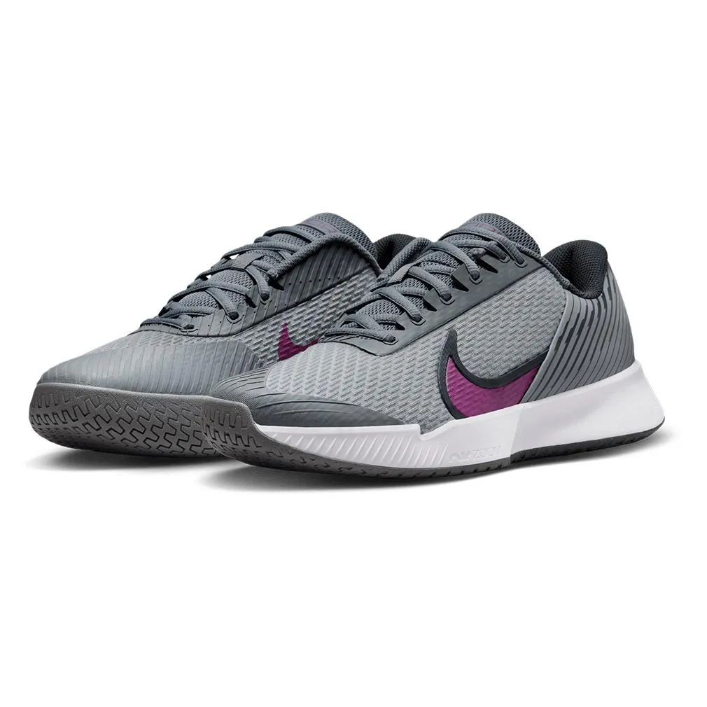 Mens Air Zoom Vapor Pro 2 Tennis Shoes Smoke Grey and Sangria