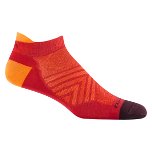 Men's Darn Tough No Show Tab No Cushion Ultra-Lightweight Running Sock Color: Race Red