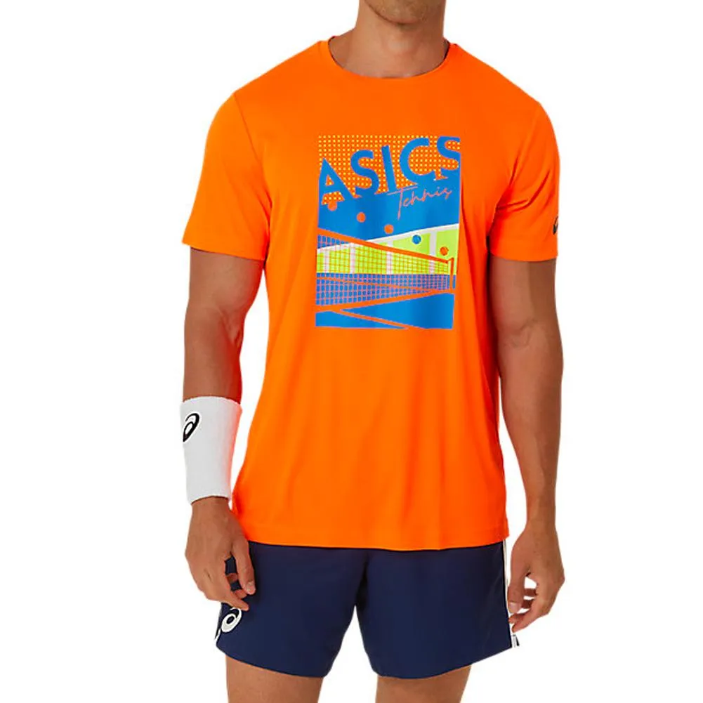 Men`s GS Graphic Tennis Tee Shocking Orange