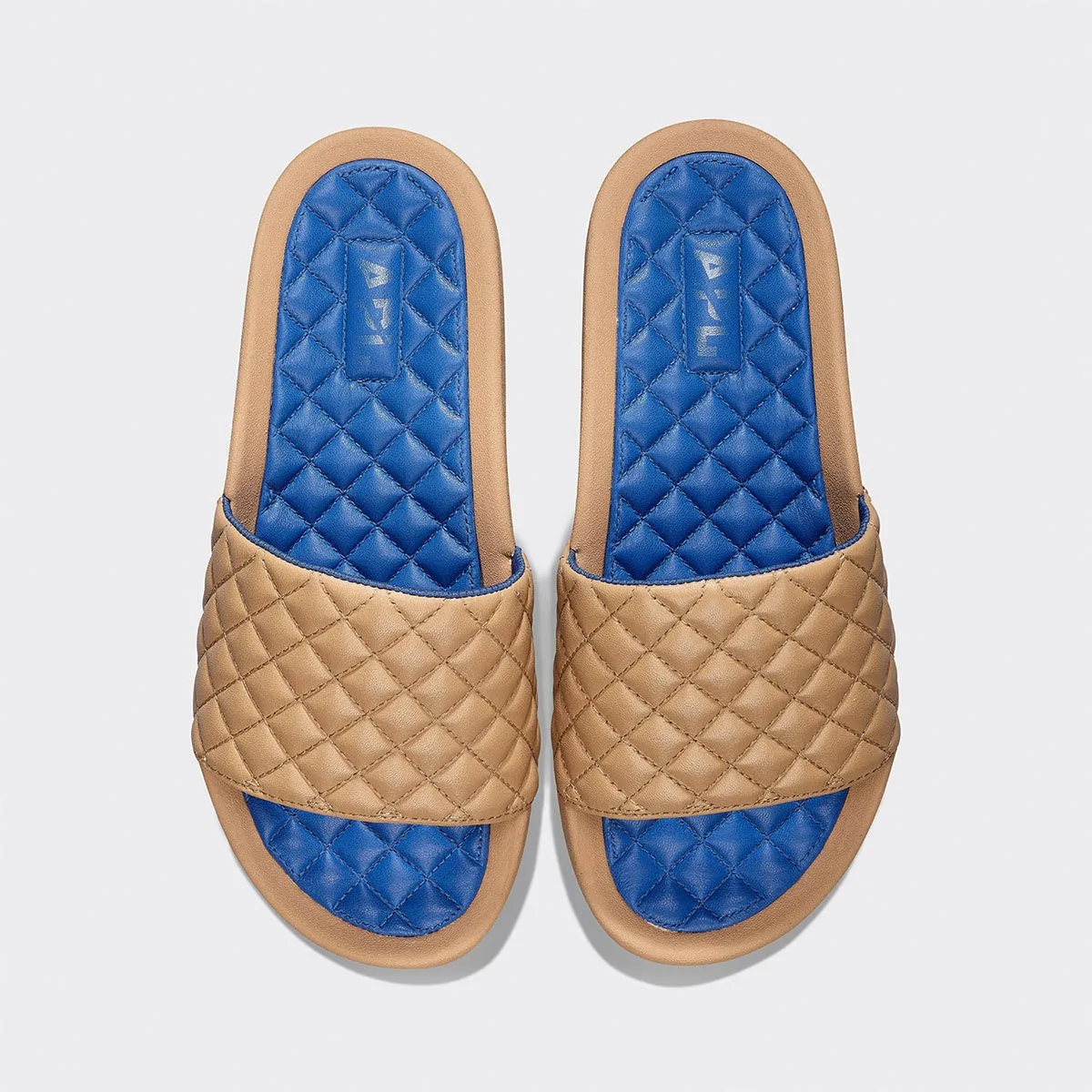 Men's Lusso Slide Tan / Cobalt