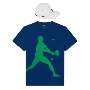 Men`s Novak Djokovic Tennis Fan Capsule Globe and Fluorine Green