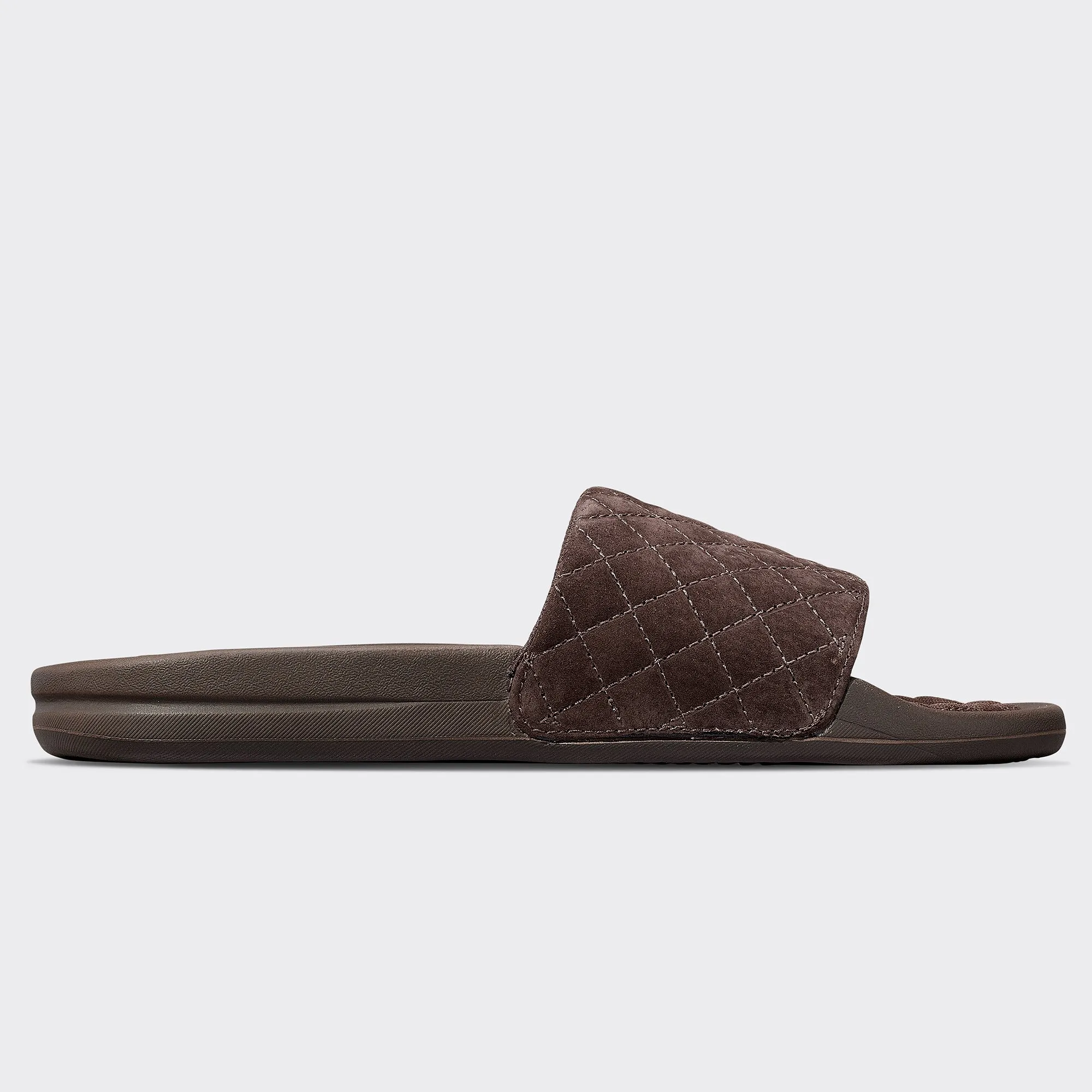 Men's Suede Lusso Slide Dark Umber