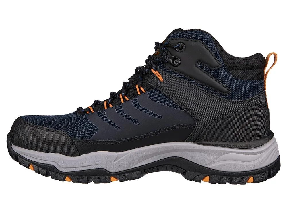 Men's Wide Fit Skechers 204634 Arch Relaxed Fit Dawson Raveno Good Year Hiking Boots - Navy/Black