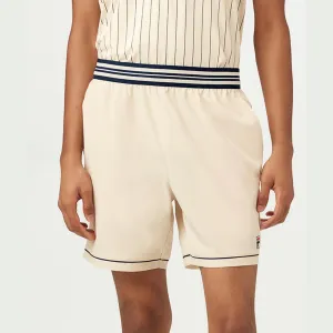 Mens Woven Tennis Shorts Angora and FILA Navy