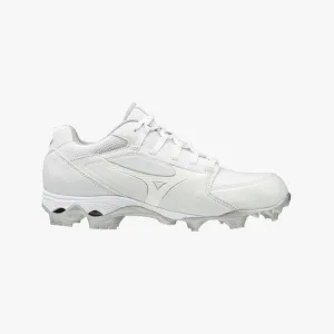 Mizuno Finch Elite 5 TPU Moulded Adult Baseball/Softball Cleat - White/White