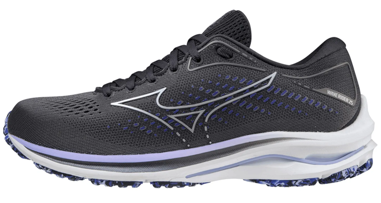 Mizuno Womens Wave Rider 25 Running Shoes - Grey/Purple