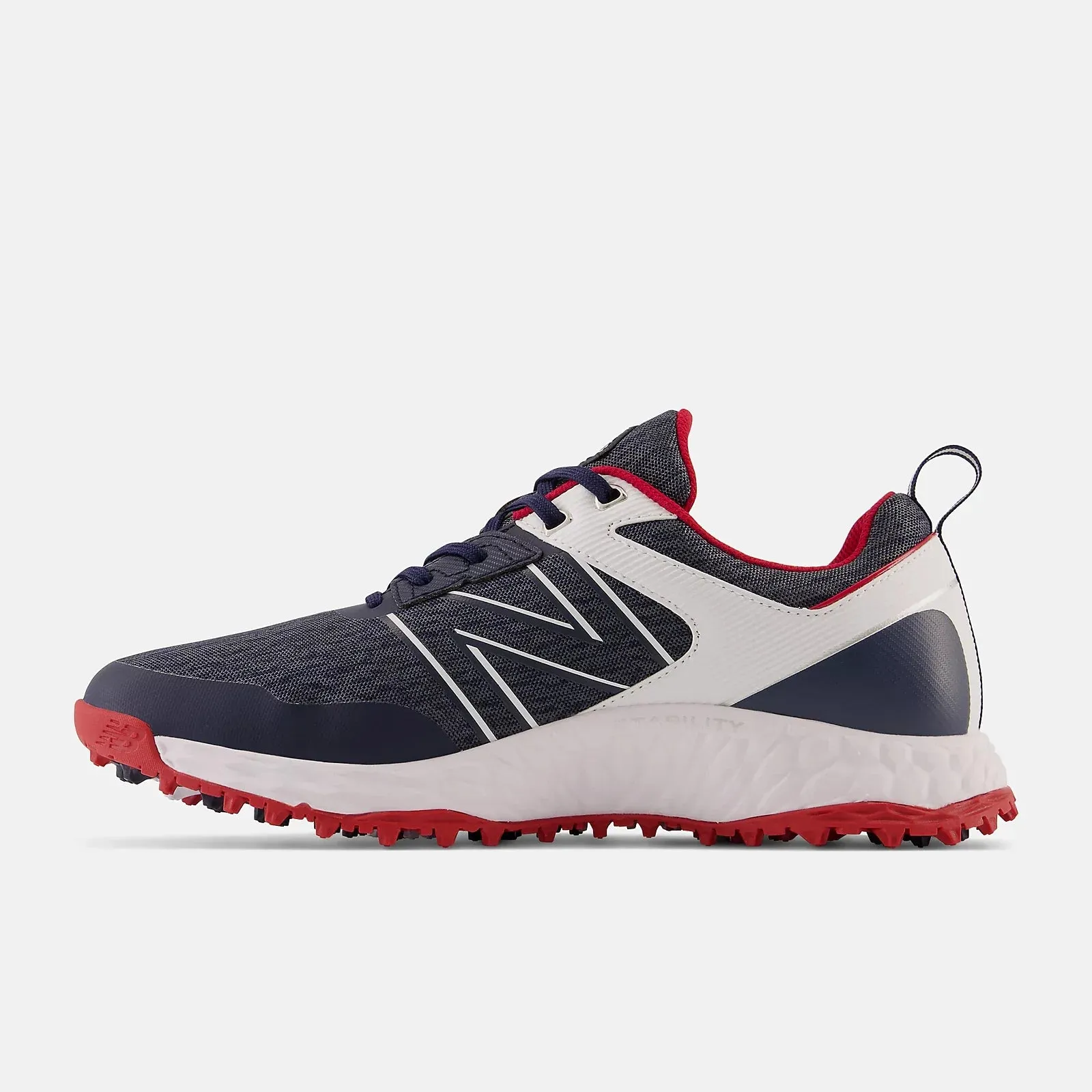 New Balance Mens Fresh Foam Contend Golf Shoe - NAVY RED