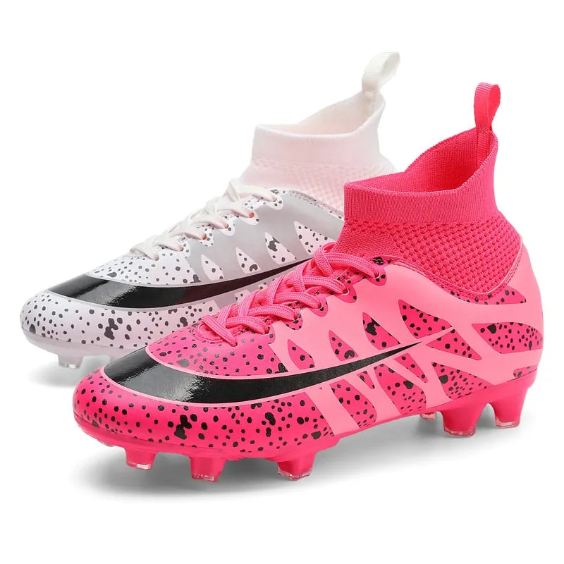 Neymara High Ankle Soccer Cleats Men/Boys/Girls Mismatch Dual Color