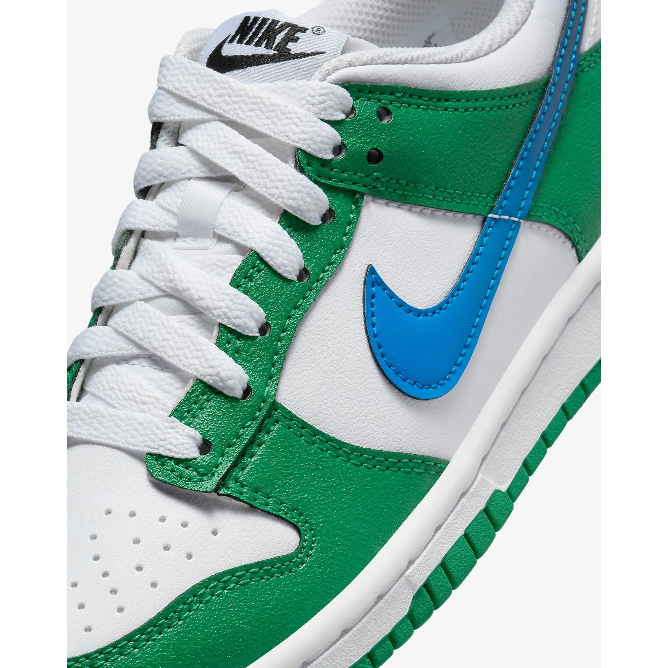 Nike Kid's Dunk Low Shoes - Malachite / White / Photo Blue