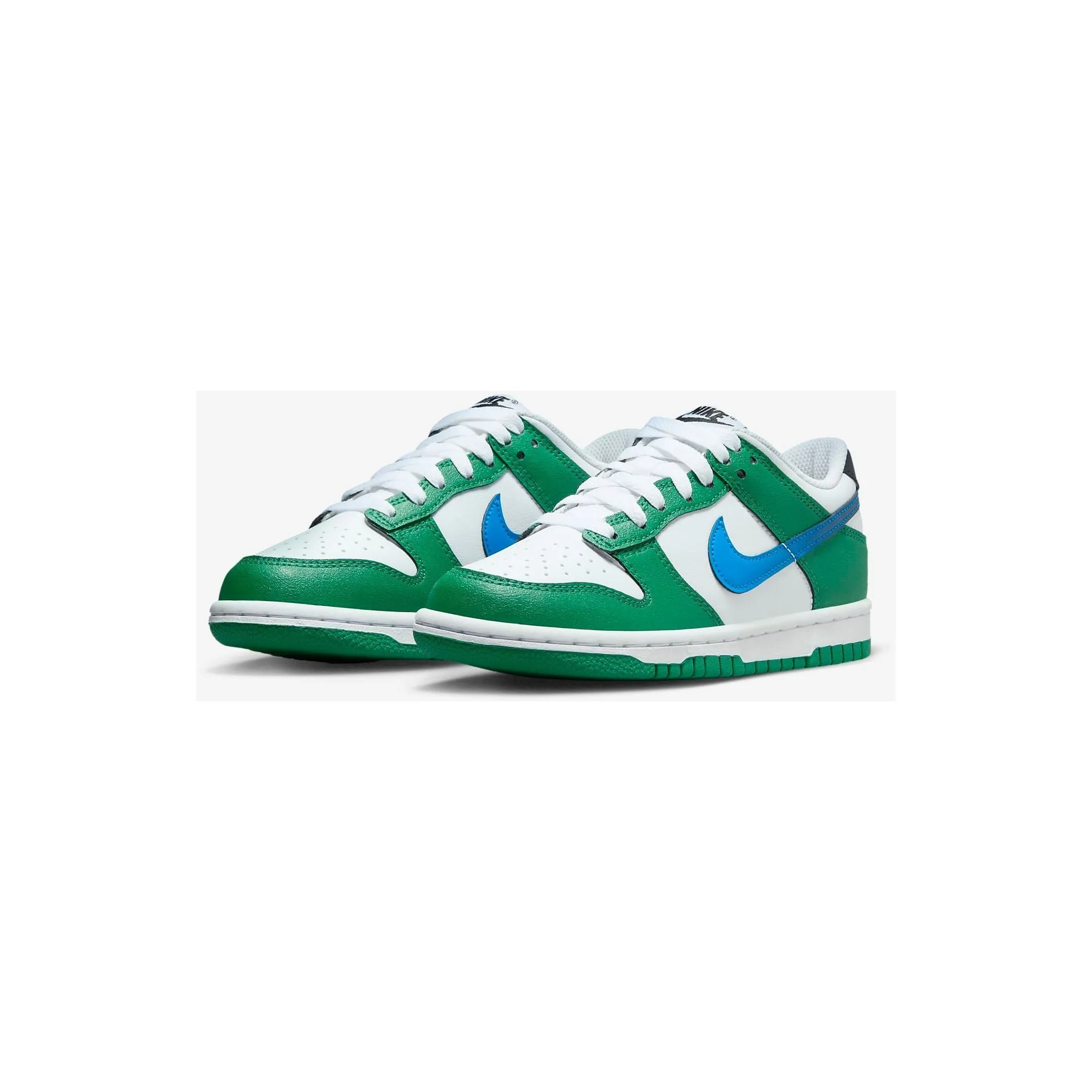 Nike Kid's Dunk Low Shoes - Malachite / White / Photo Blue