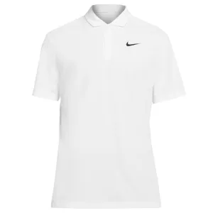 Nike Men's DriFit Solid Polo - White/Black