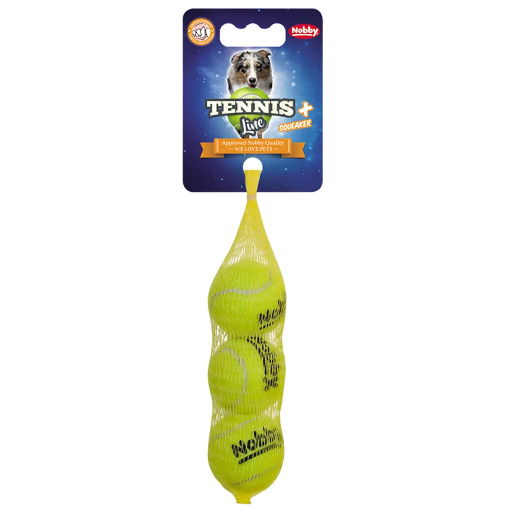 Nobby Tennis Ball With Squeaker Pack of 3