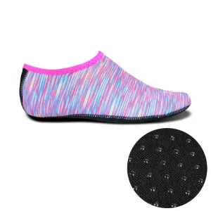 Non-slip Plastic Grain Texture Thick Cloth Sole Printing Diving Shoes and Socks, One Pair, Size:XL (Purple Lines)