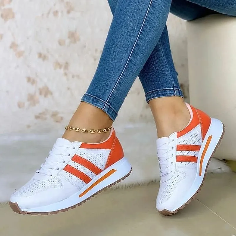 OCW White Orthopedic Shoes Women Light Non-shock Sneakers Mesh Sporty Fashionable