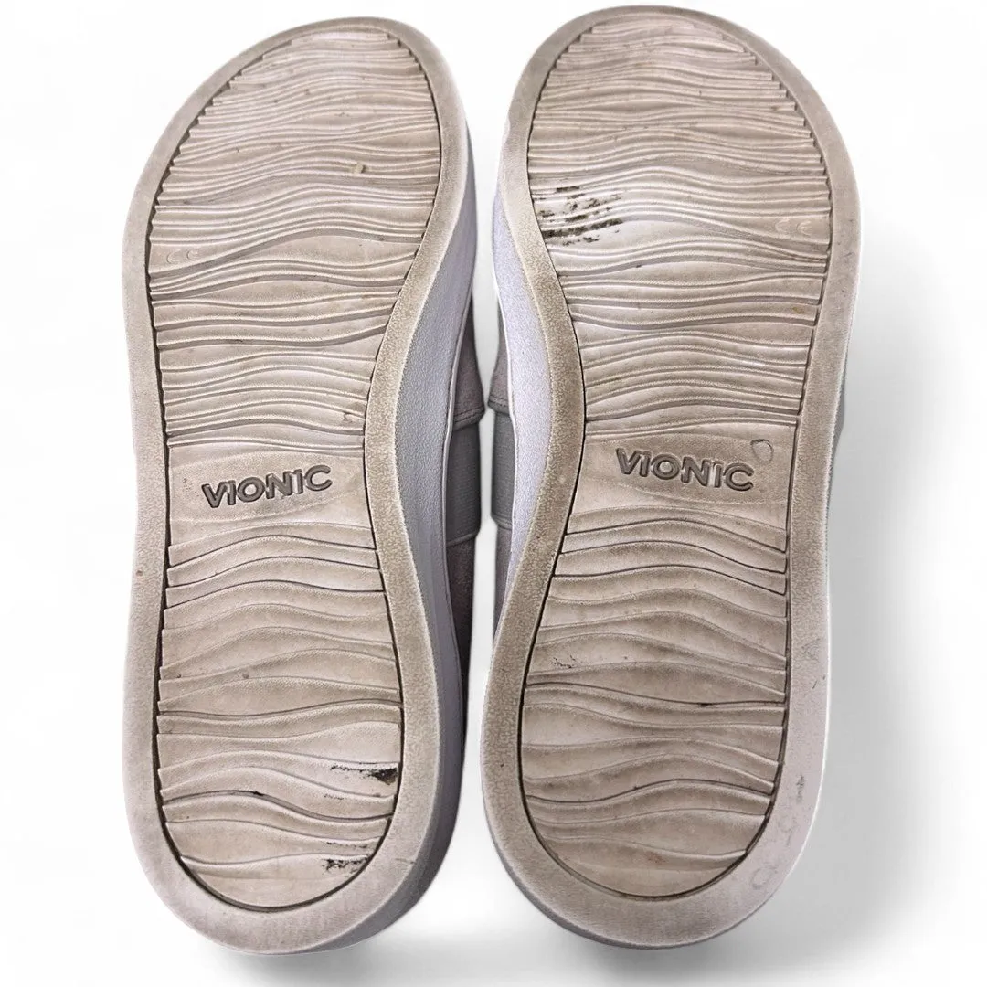 Perforated Slip-On Sneakers Casual Comfort Shoes Gray