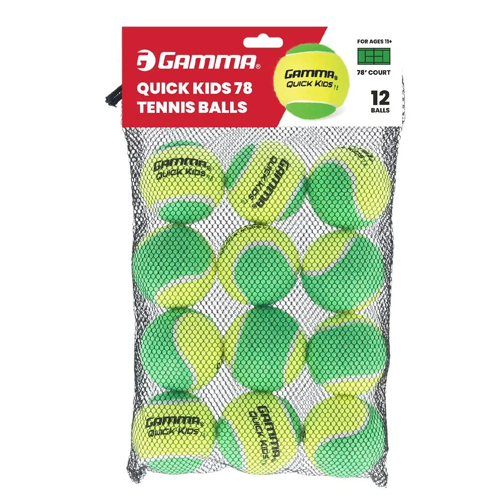 Quick Kids 78 Tennis Balls 12PK