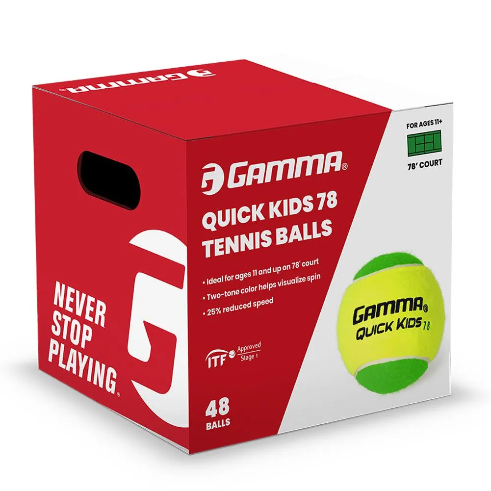 Quick Kids 78 Tennis Balls 48 per Box