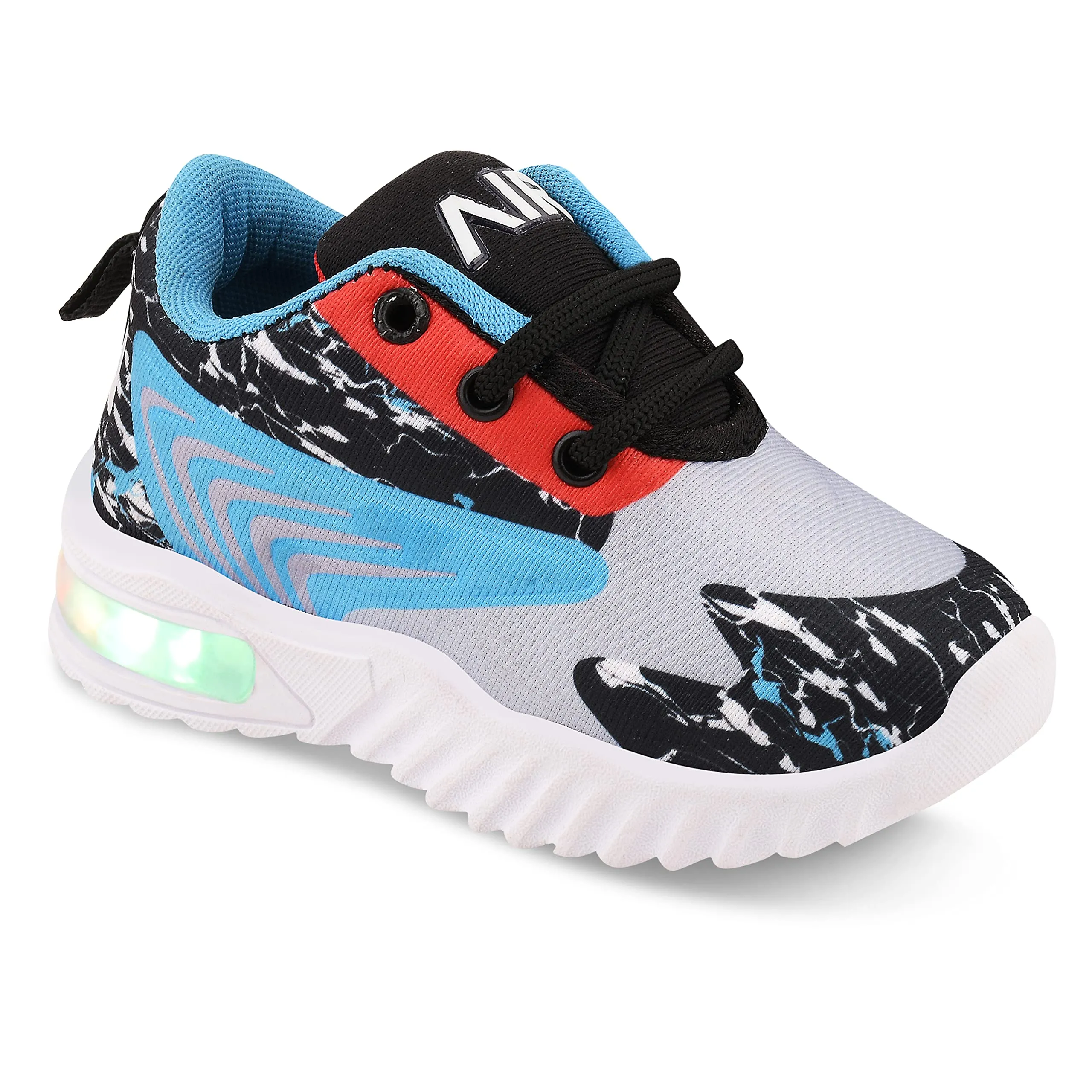 Redburg Led Light Shoes for Kids, for Sports and Casual Wear (Grey-Sky, 2_Years)