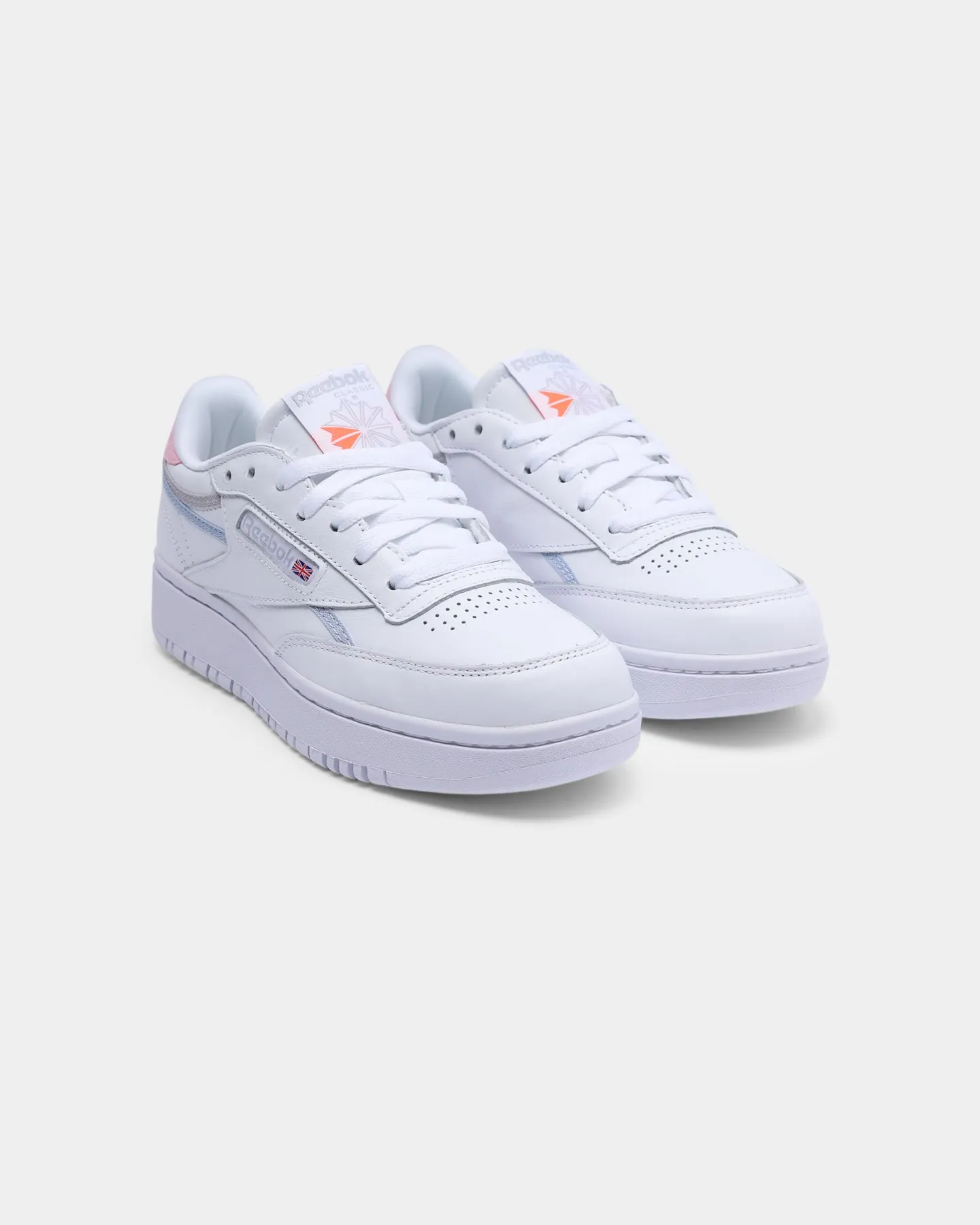 Reebok Women's Club C Double White/Grey/Orange