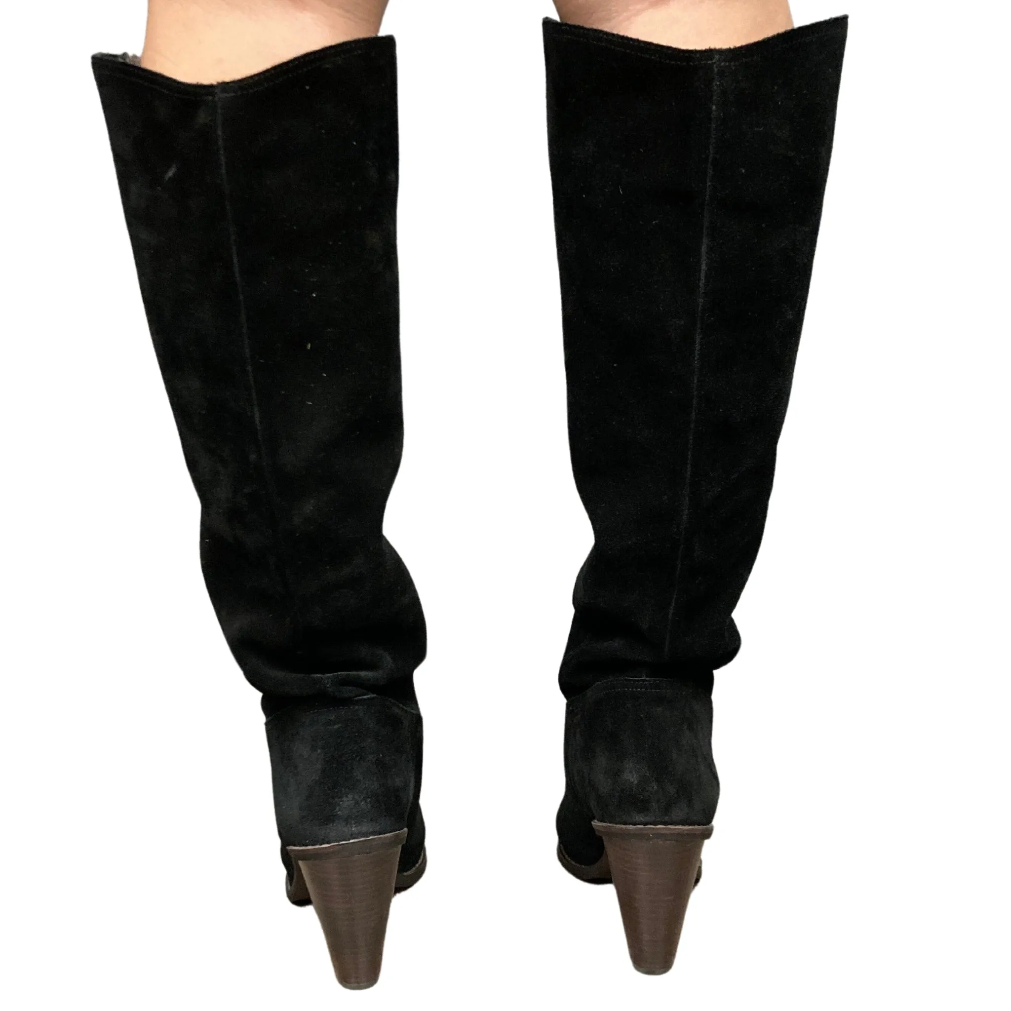 Sam Edelman Black Suede Knee High Boots