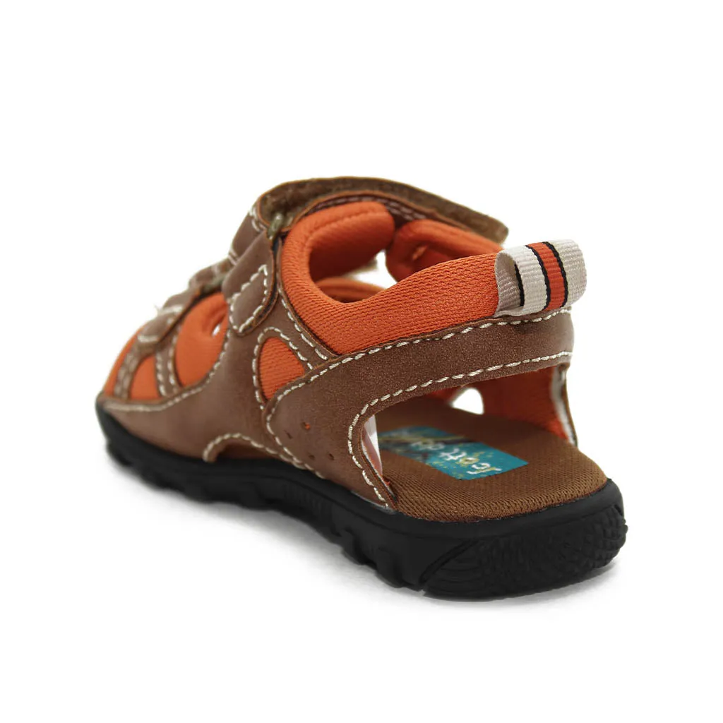 Scott David Justin Sandals Tan Orange Walkers Toddlers Boys - Kids Shoes