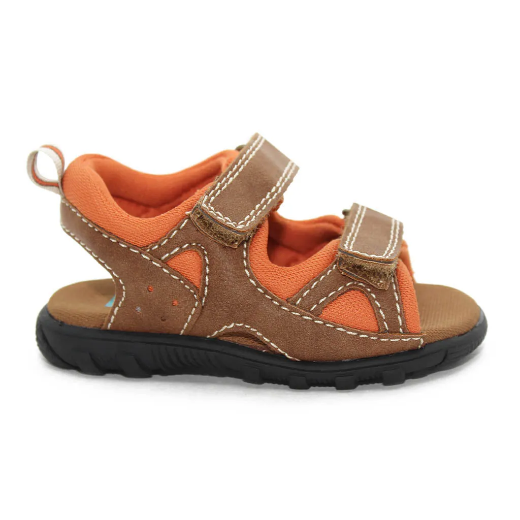 Scott David Justin Sandals Tan Orange Walkers Toddlers Boys - Kids Shoes