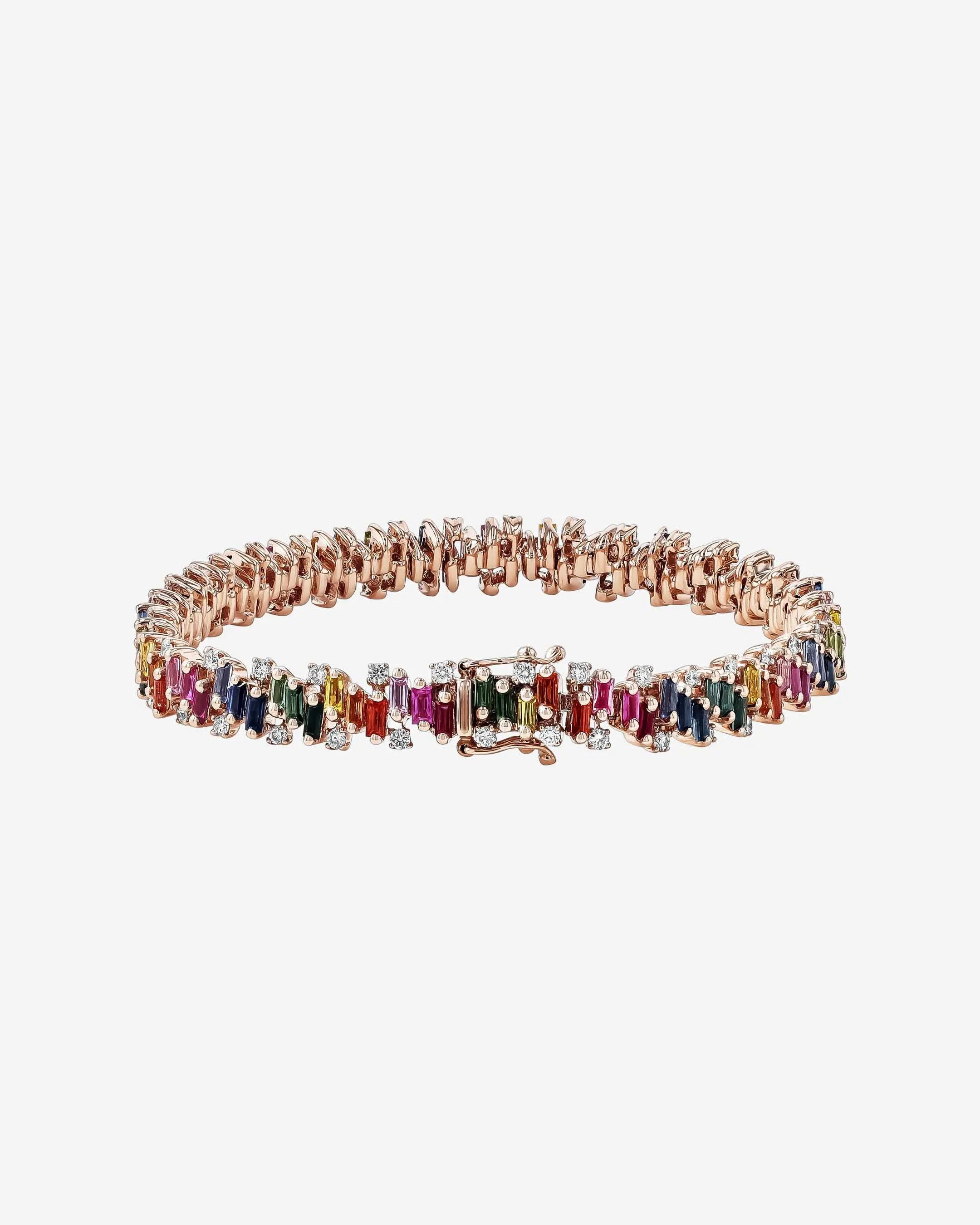 Shimmer Rainbow Sapphire Tennis Bracelet