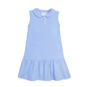 Sleeveless Polo Dress - Blue