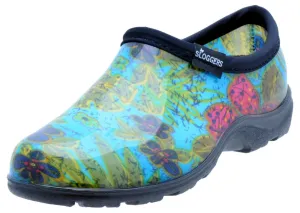 Sloggers® 5102BL07 Women's Rain & Garden Shoe, Midsummer Blue Print, Size 7