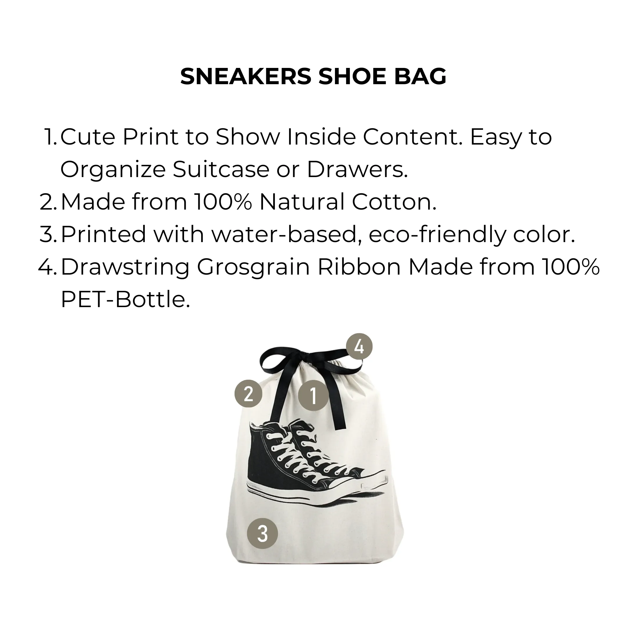 Sneakers Shoe Bag, Cream