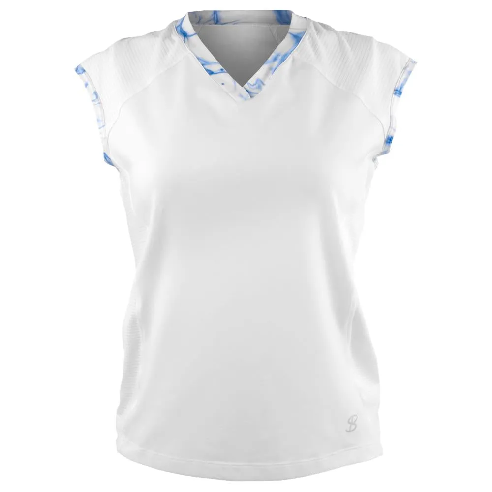 Sofibella Women's Allstars Cap Sleeve Top - White/Aqau