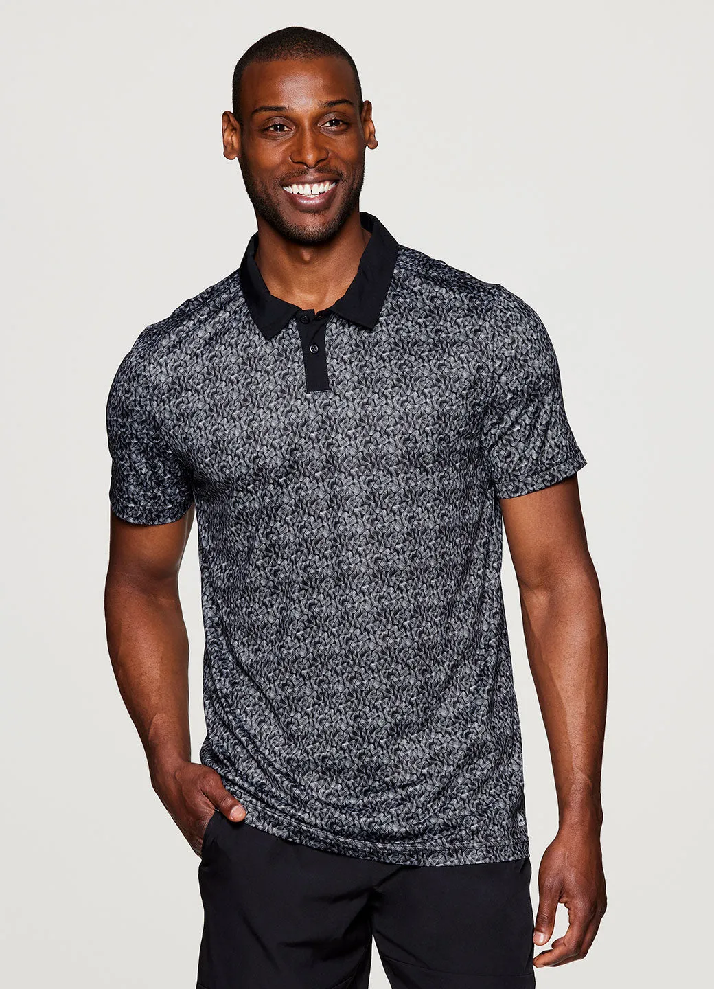 Stay On Course Geometric Polo