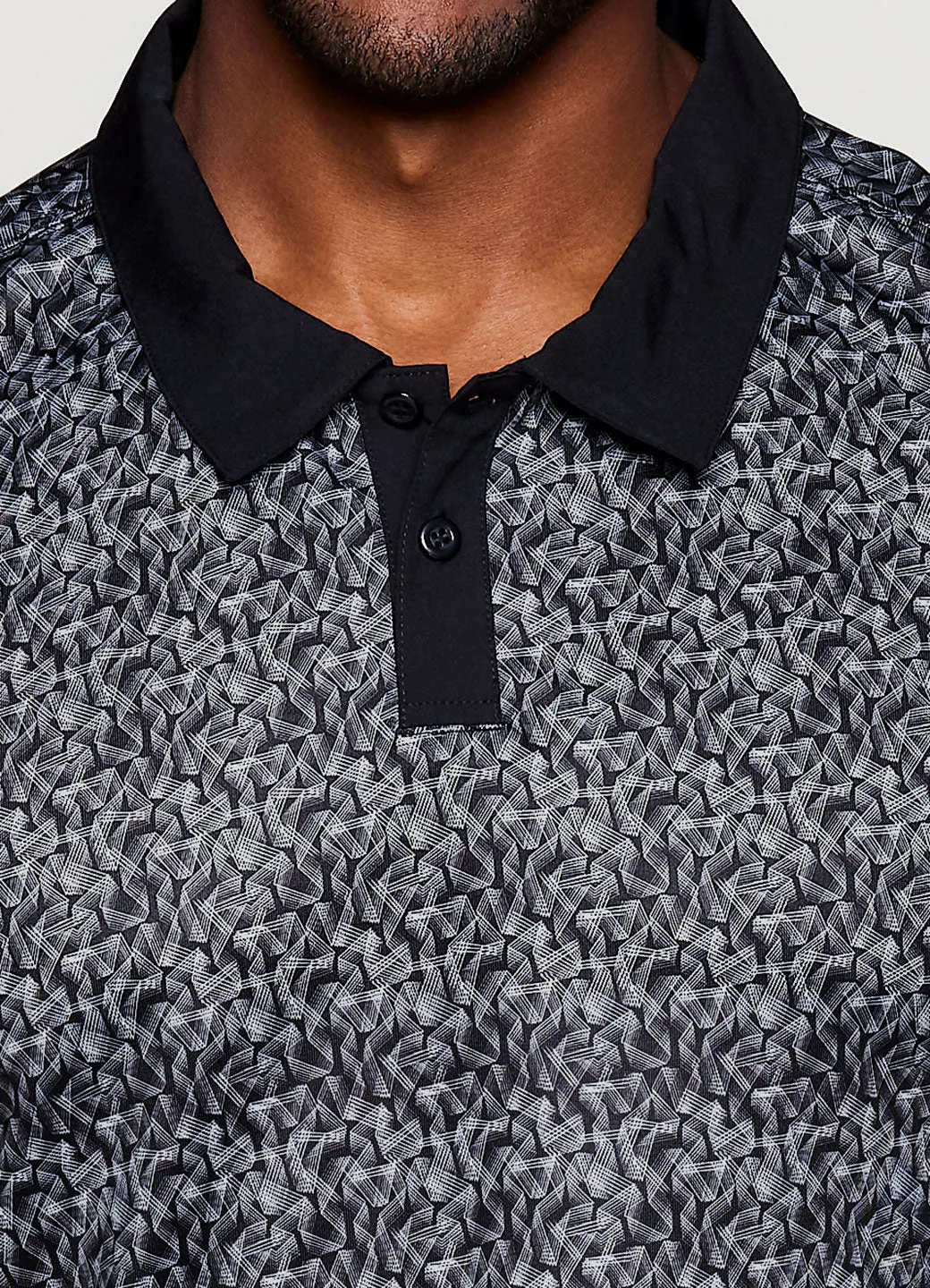 Stay On Course Geometric Polo