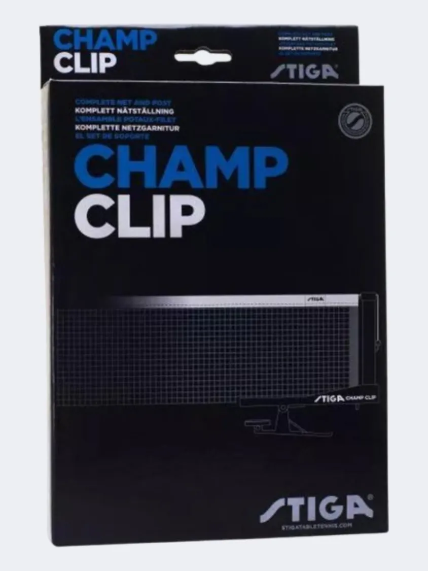 Stiga Champ Clip Table Tennis Net Black/Grey/White