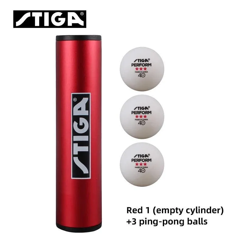 Stiga Table Tennis Rubber Roller & Ball Case   3 Perform 3-Star Balls